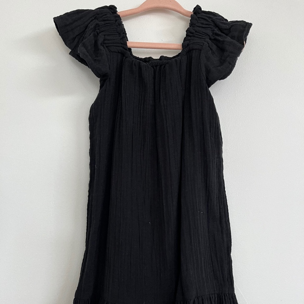 NWOT Gap Kids Cotton Gauze Flutter Sleeve Drop Waist Dress